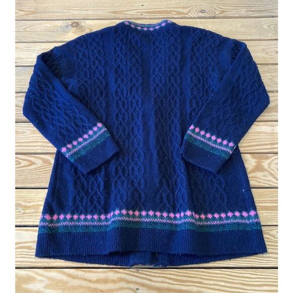 Talbots Button Front Cardigan Sweater Size Medium Women’s Blue - Picture 2 of 7